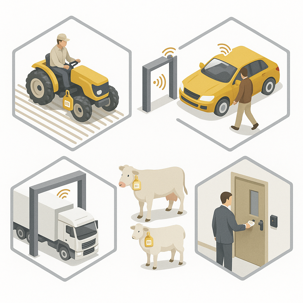 RFID forklift scanning pallet in warehouse zone
