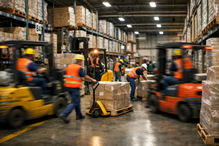 warehouse productivity loss due to idle forklifts