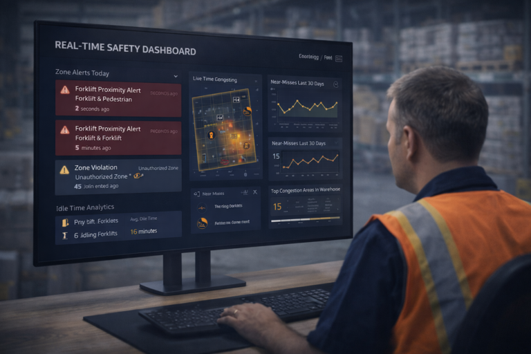 Real-Time Warehouse Compliance Data dashboard during safety audit