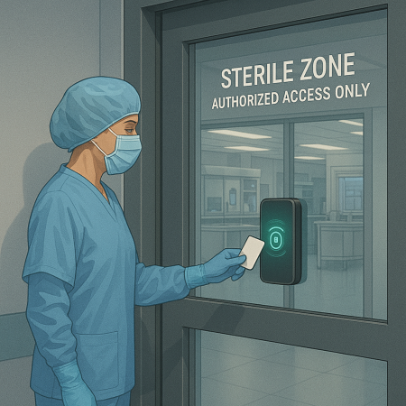 Medical Entry RFID access control for medical lab zone entry