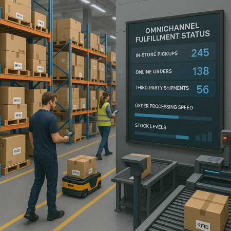 RFID tracking in retail omnichannel fulfillment chain